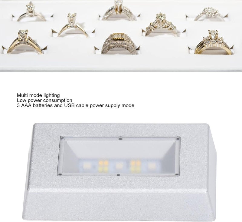 Chazcool LED Light Base, 7 Color Light Base for Glass Art 3D Crystal Stand, Rectangle Display Stand with USB Cable (White) - Image 5